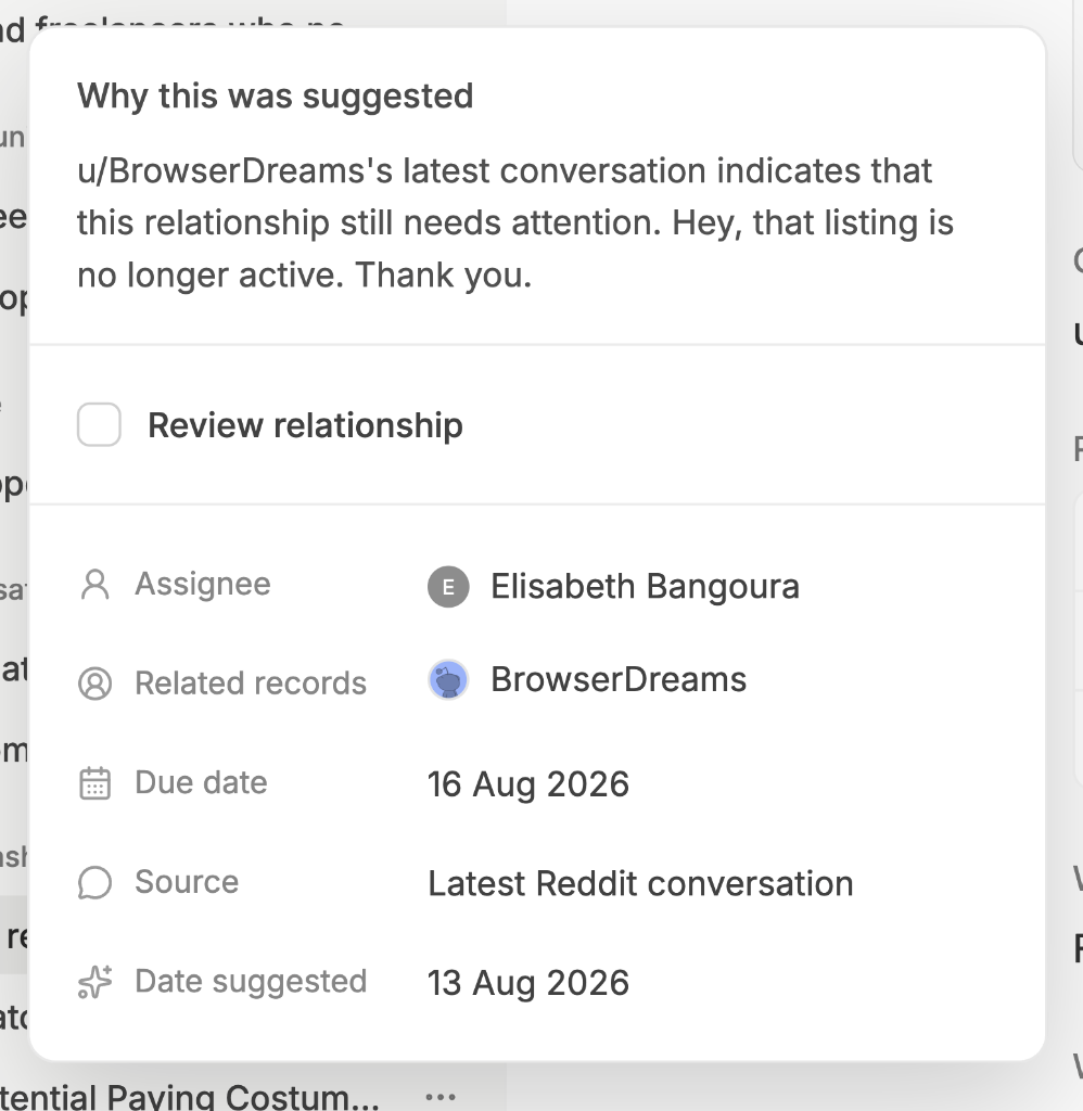 Interaction History inside Bantico